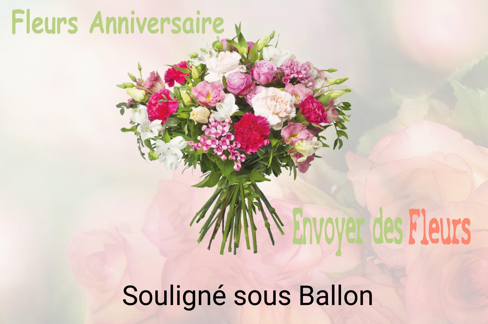 Bouquet de fleurs d’anniversaire livré à Souligné-sous-Ballon