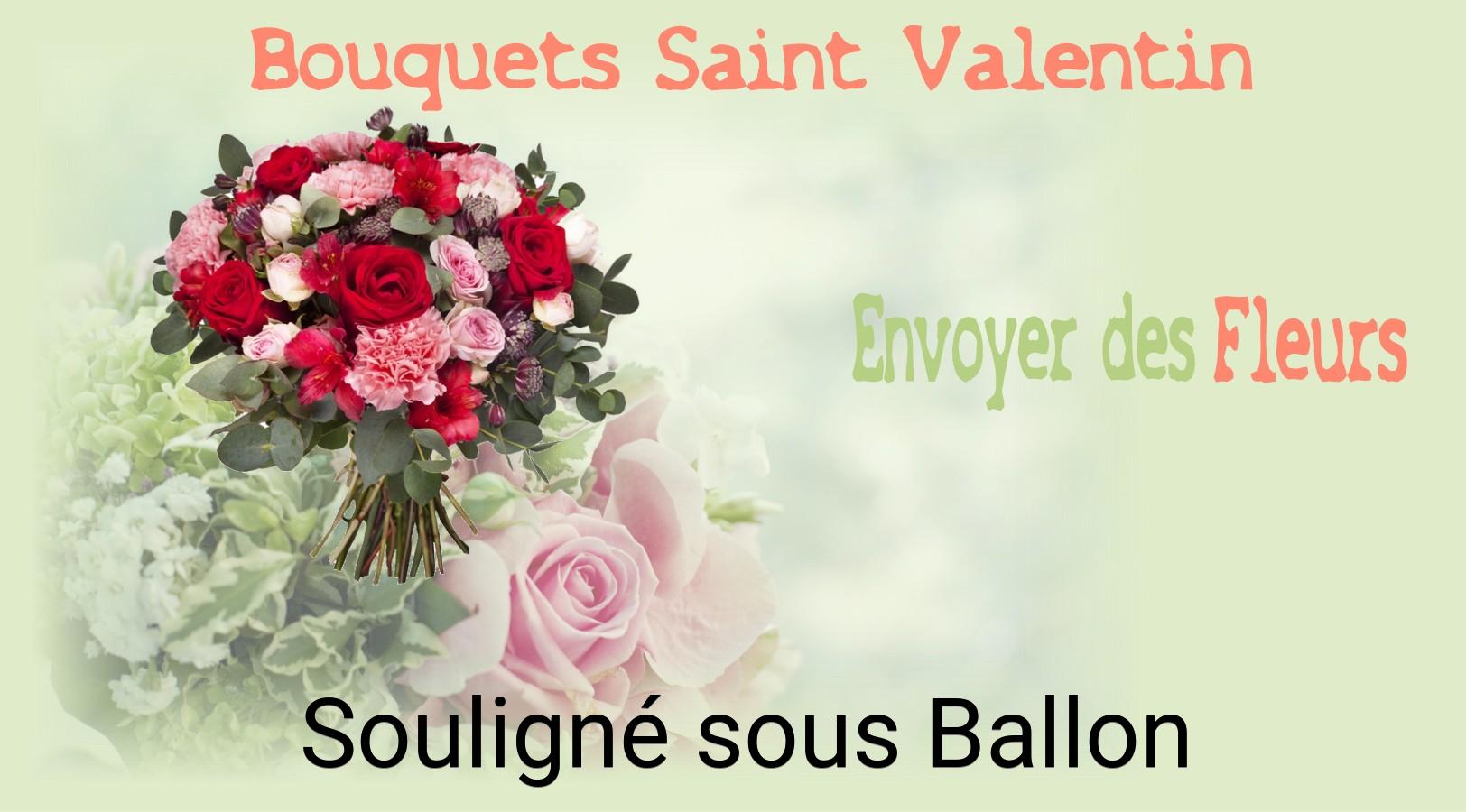Roses de Saint-Valentin livrées à Souligné-sous-Ballon